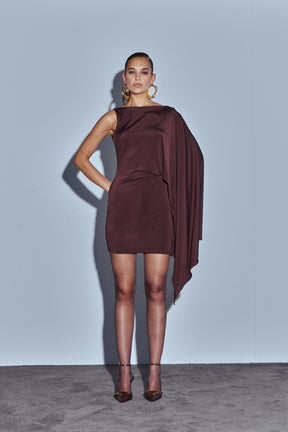 WALK AWAY DRESS BROWN