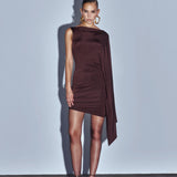 WALK AWAY DRESS BROWN