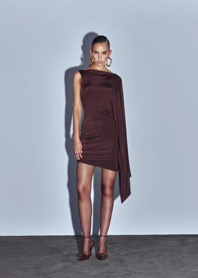 WALK AWAY DRESS BROWN