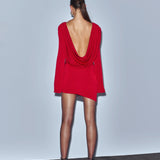 BACK OFF DRESS RED