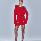 BACK OFF DRESS RED