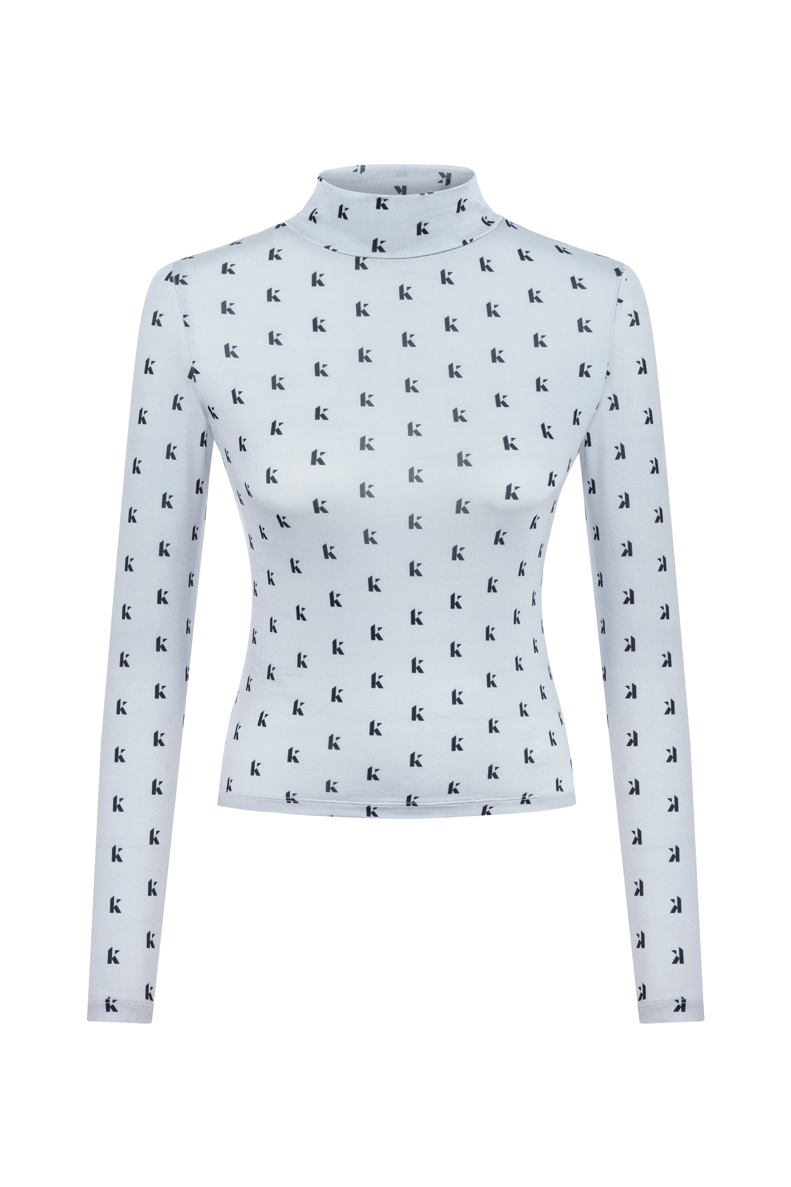 Khela logo baskılı dik yaka uzun kol body