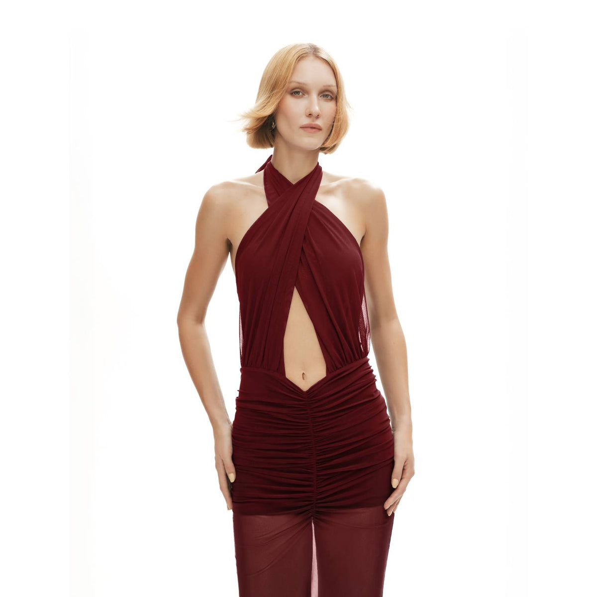 Forbidden Fruit Dress in Burgundy