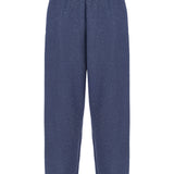 Khela mavi işlemeli lastikli sweatpant