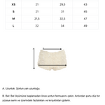 Khela 3d çiçek desenli mini beyaz şort