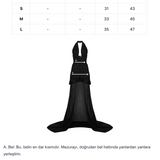 Siyah çıkarılabilir tül detaylı drapeli mini elbise