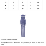 Khela lila ince askılı drapeli şort astarlı tül elbise