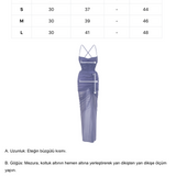 Khela lila ince askılı drapeli şort astarlı tül elbise