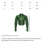 Khela yeşil bele oturan denim ceket