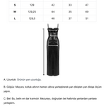 Khela parlak kumaş askılı derin yırtmaçlı maksi elbise