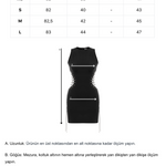 Khela siyah kolsuz bel dekolteli bağlama detaylı mini elbise