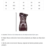 Jarse tek omuzlu düşük kol vücuda oturan mini elbise
