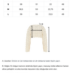 3d çiçek desenli uzun kollu crop