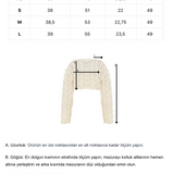 3d çiçek desenli uzun kollu crop