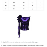 Mor jarse kumaş çiçek detaylı kolsuz top