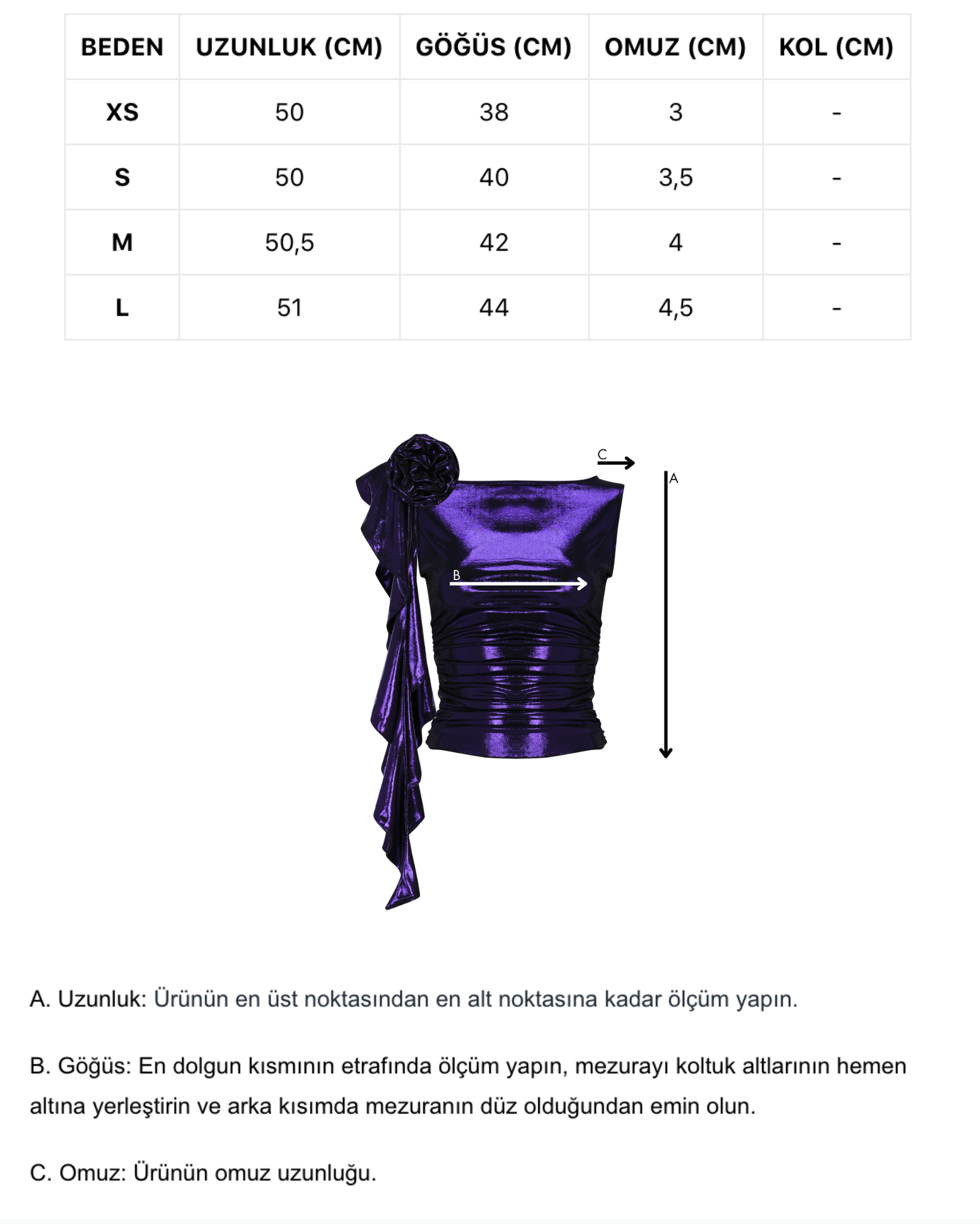 Mor jarse kumaş çiçek detaylı kolsuz top
