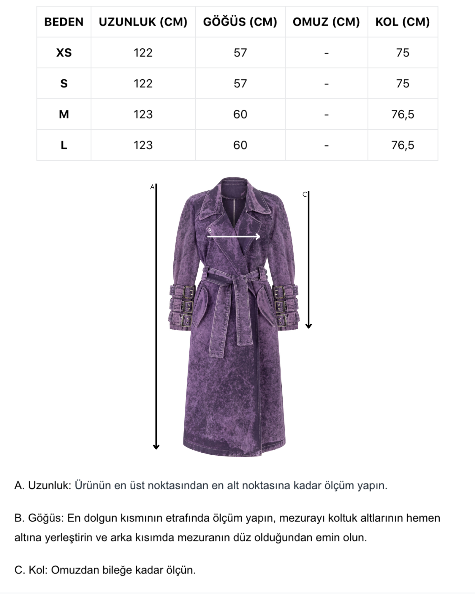 Voidwalker Trench Coat in Purple Acid Wash