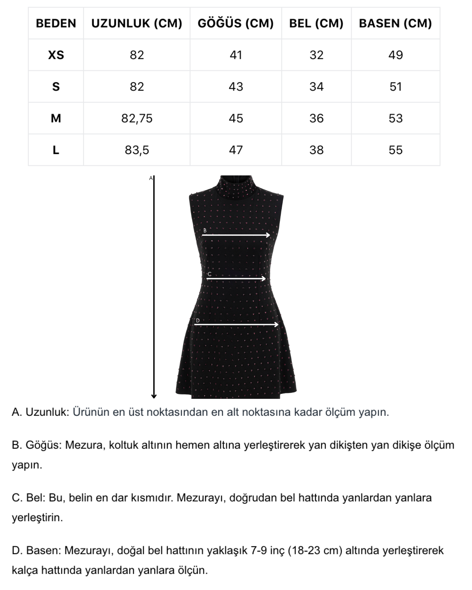 Khela siyah dik yaka sıfır kol ametist taşlı mini elbise