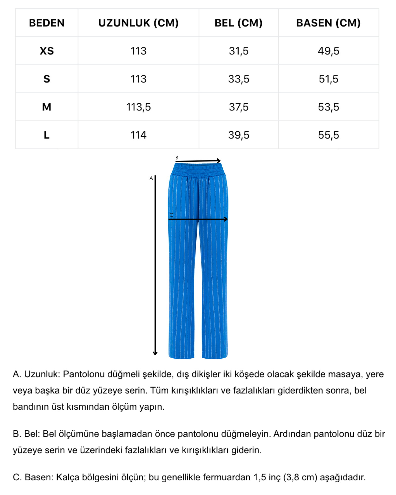 Khela parlak taşlı mavi pantolon