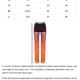 Khela turuncu gradyan baskı drape detaylı astar şortlu tül pantolon