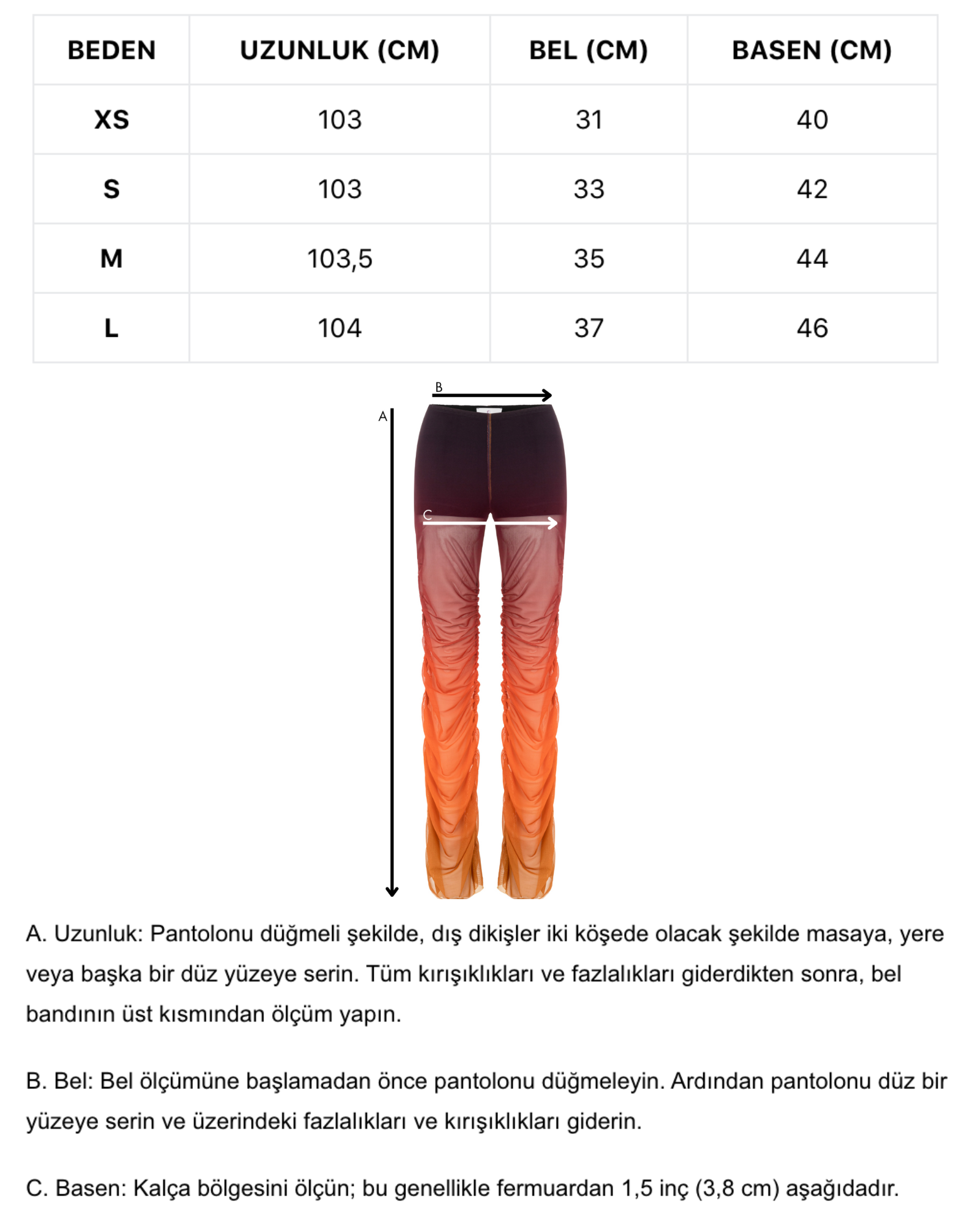Khela turuncu gradyan baskı drape detaylı astar şortlu tül pantolon