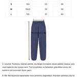 Khela mavi işlemeli lastikli sweatpant