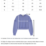 Mor oversize kalıp pamuk sweatshirt