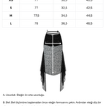 Midi boy tül jarse şortlu etek