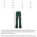 Yeşil baskı desenli pantolon