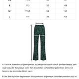 Yeşil baskı desenli pantolon