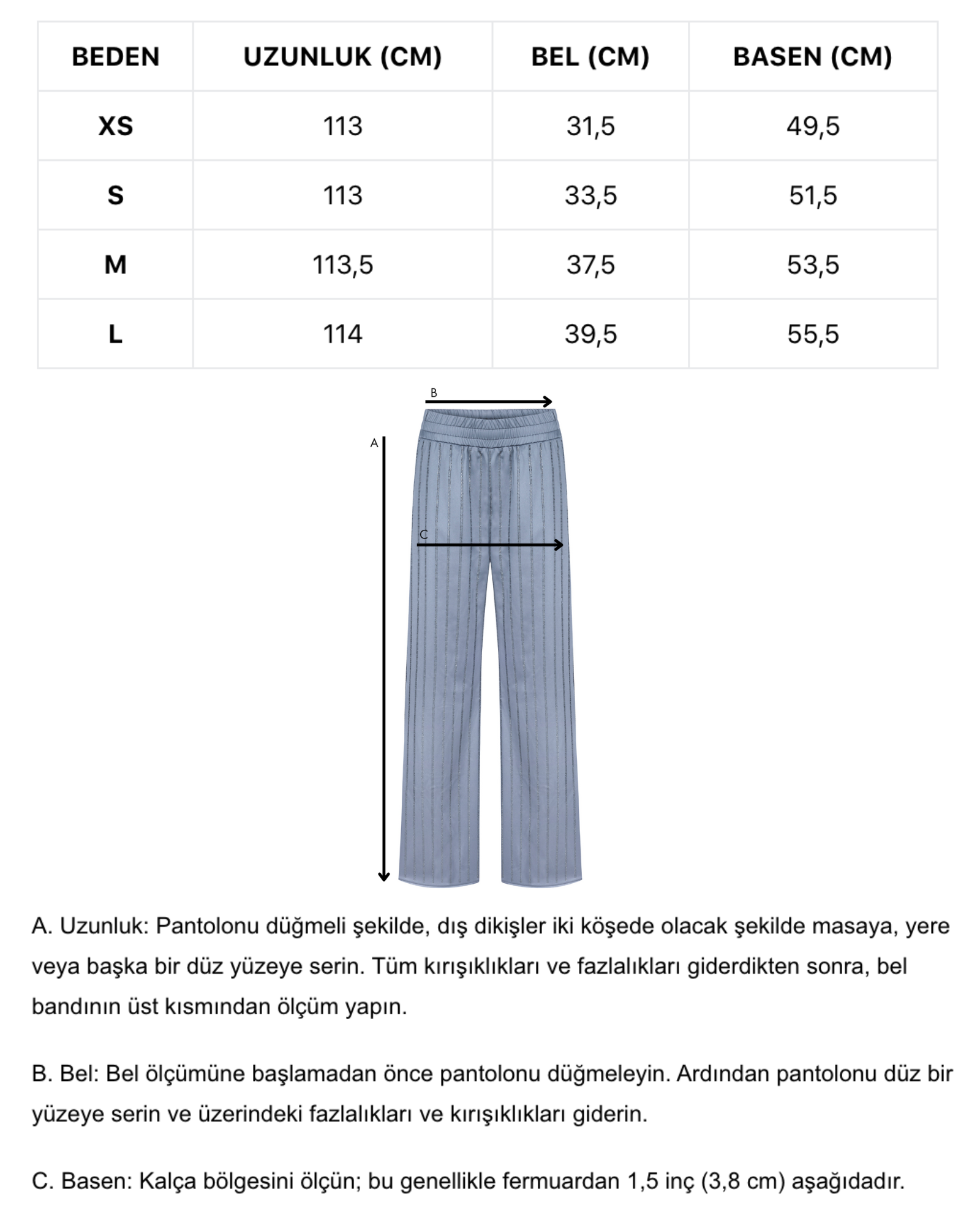 Khela parlak taşlı gri pantolon