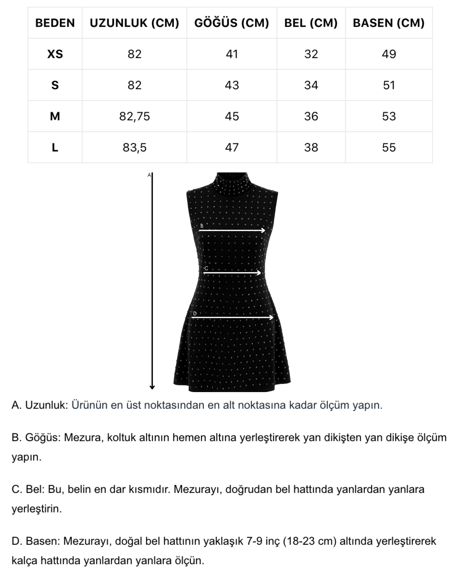 Khela siyah dik yaka sıfır kol gri taşlı mini elbise