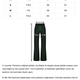 Yeşil fermuar detaylı denim pantolon