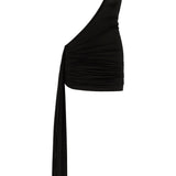 Siyah asimetrik kesim pareo