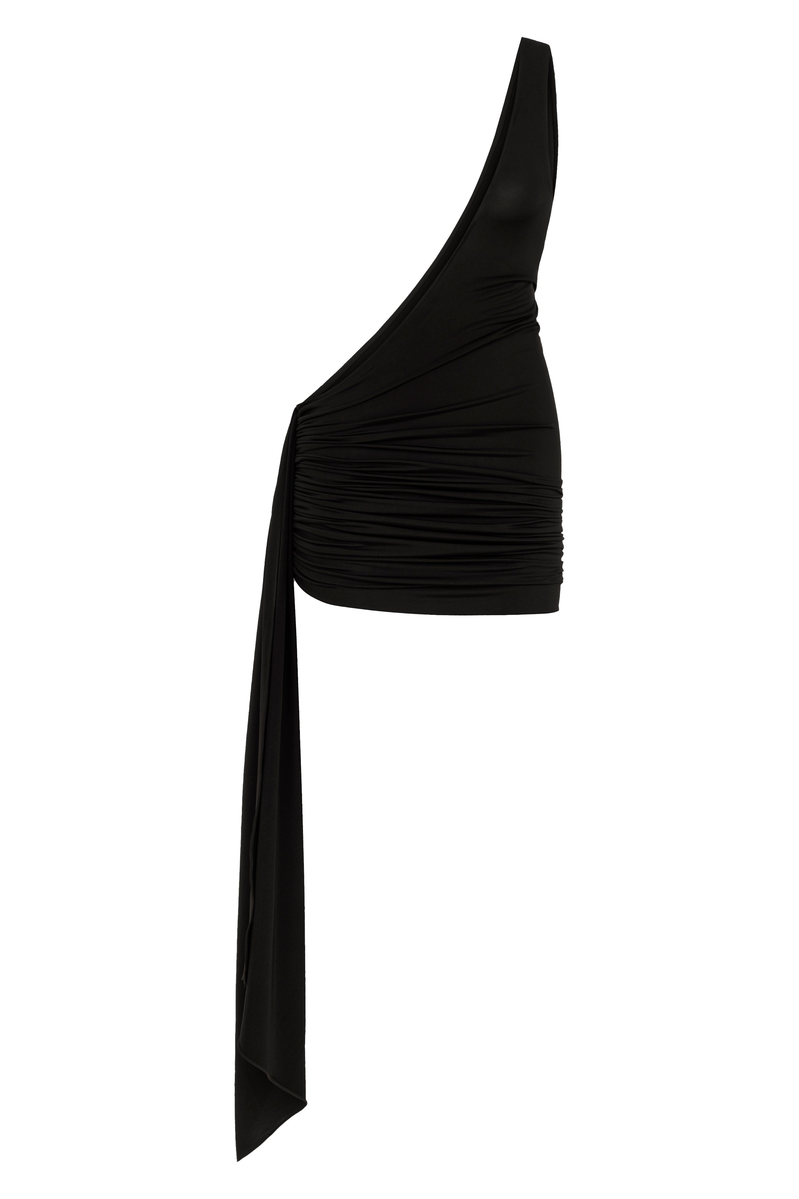 Siyah asimetrik kesim pareo