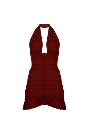 Temptress Tini Dress in Burgundy