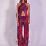 WHO IS SHE PANTS IN FLOWER PRINT
