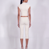 KNEE DEEP CAPRI PANTS OFF-WHITE