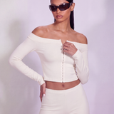 HOOKED UP TOP OFF-WHITE