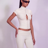 BAD DECISION SHORT SLEEVE TOP OFF-WHITE