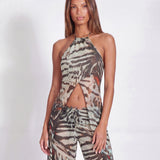 WHO IS SHE PANTS IN ANIMAL PRINT