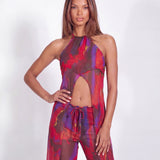 WHO IS SHE PANTS IN FLOWER PRINT