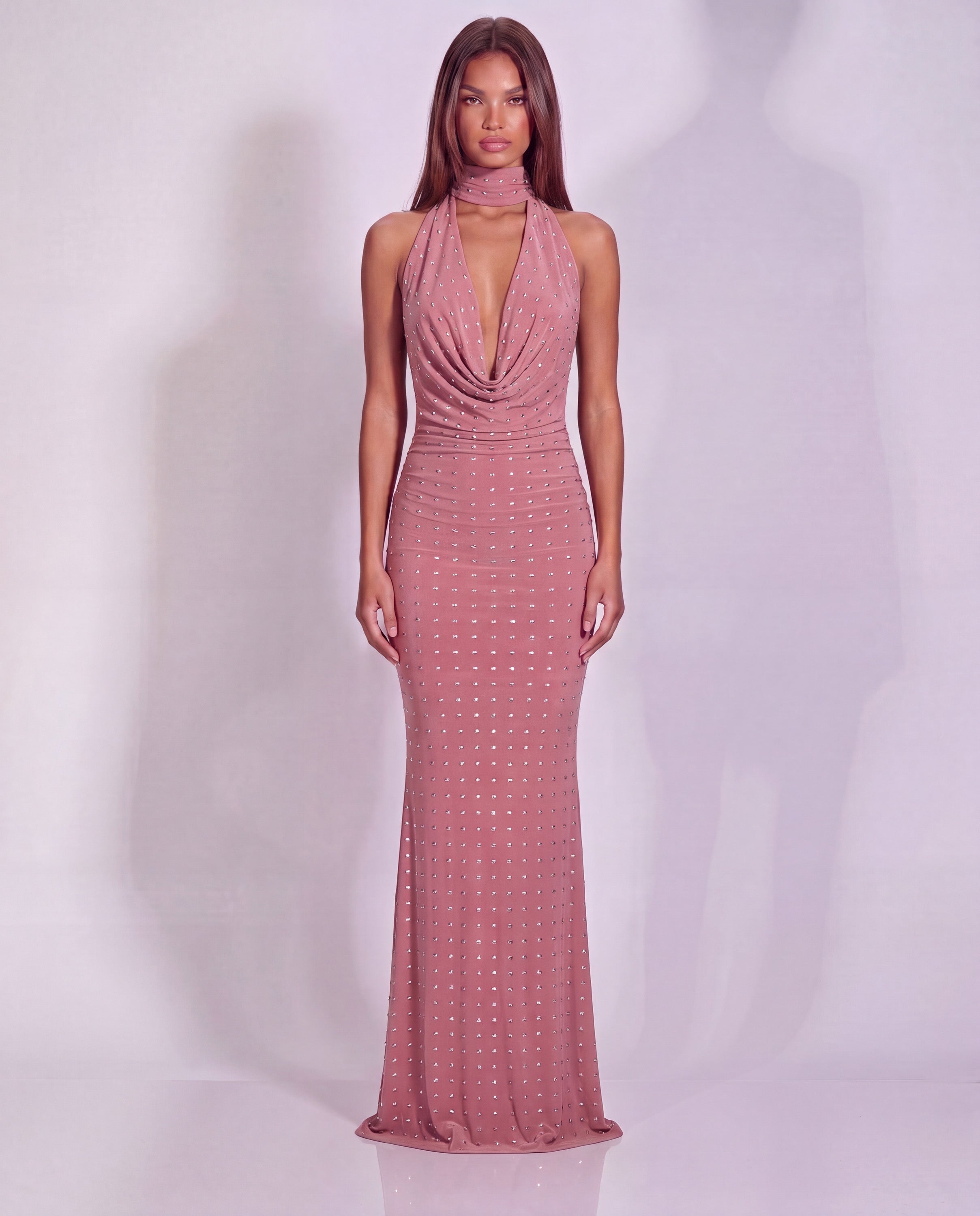 OBSESSED WITH ME MAXI DRESS IN MOCHA
