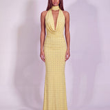 OBSESSED WITH ME MAXI DRESS IN BUTTER YELLOW