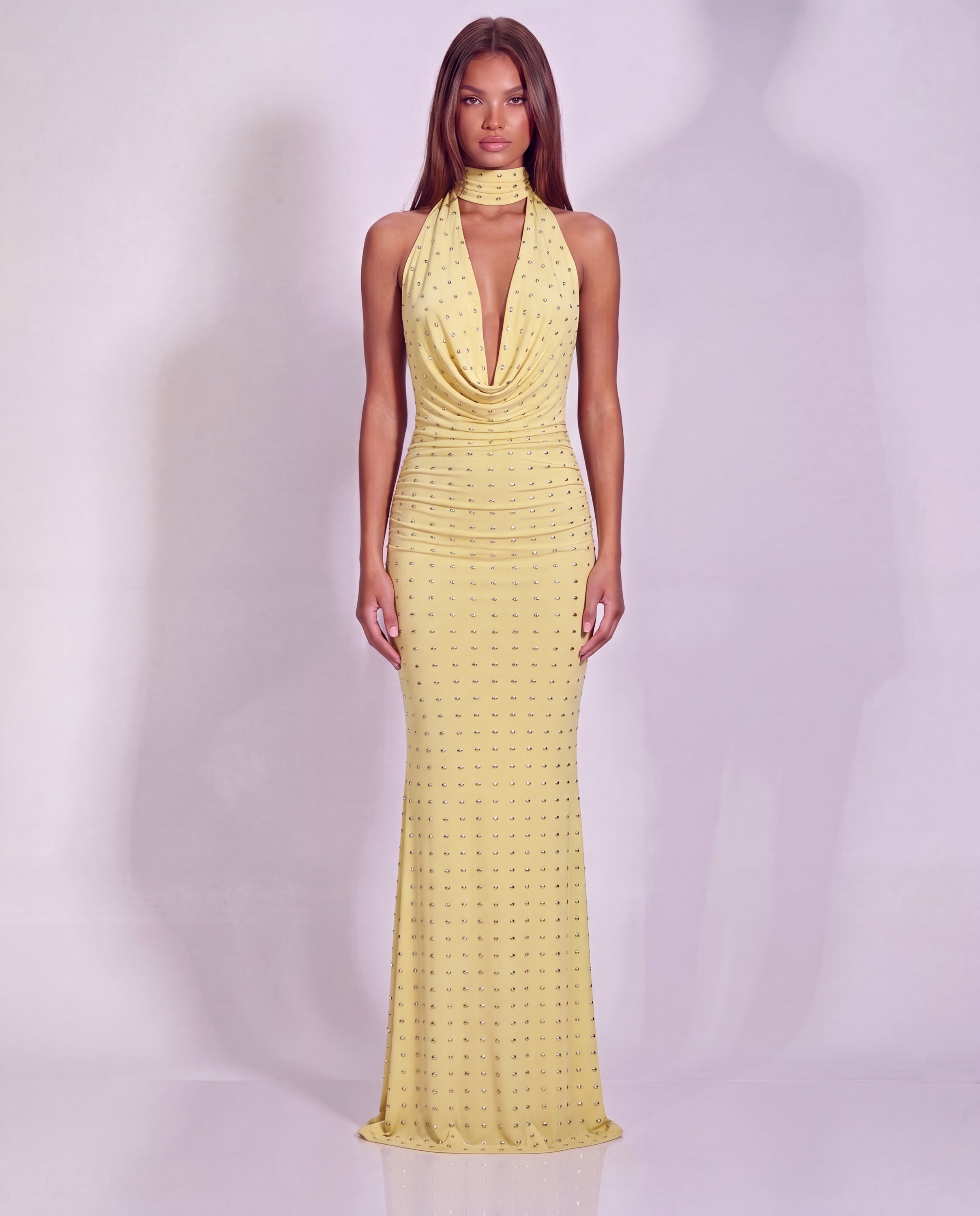 OBSESSED WITH ME MAXI DRESS IN BUTTER YELLOW