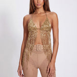 GOLD DIGGER BEADED TOP