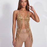 GOLD DIGGER BEADED TOP