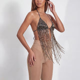 GOLD DIGGER BEADED TOP