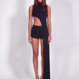 STAY MAD ASYMMETRIC TOP BLACK