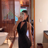 OBSESSED WITH ME MAXI DRESS IN BLACK